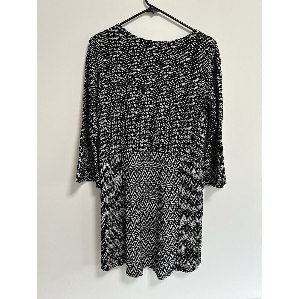 HABITAT Asymetrical Tee Top Women Size S Textured Print Tunic Boho Relaxed Long - Picture 5 of 9